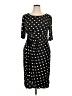 Connected Apparel Polka Dots Black Cocktail Dress Size 16 - photo 1