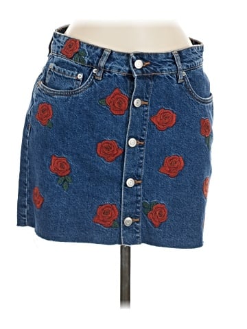 Trafaluc by Zara Denim Skirt (view 1)