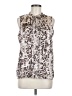 Simply Vera Vera Wang 100% Polyester Silver Sleeveless Blouse Size M - photo 1