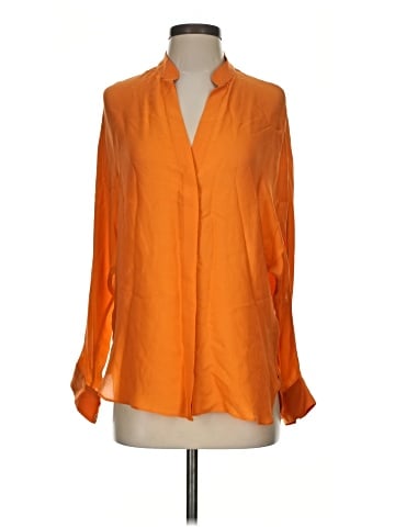 Haute Hippie Long Sleeve Silk Top (view 1)