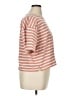 Boden 100% Cotton Stripes Orange Short Sleeve Top Size XL - photo 4