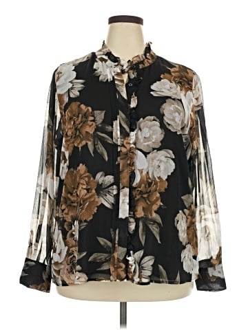 Calvin Klein Long Sleeve Blouse (view 1)