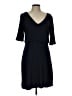 Ronen Chen Solid Black Casual Dress Size 10 (3) - photo 1