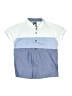 DKNY 100% Cotton Color Block Blue Short Sleeve Button-Down Shirt Size 5 - photo 1