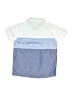 DKNY 100% Cotton Color Block Blue Short Sleeve Button-Down Shirt Size 5 - photo 2