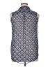 MAX Paisley Blue Sleeveless Button-Down Shirt Size 14 - photo 2
