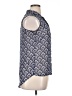 MAX Paisley Blue Sleeveless Button-Down Shirt Size 14 - photo 4