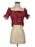 Shein 100% Polyester Burgundy Short Sleeve Blouse Size XS - photo 1