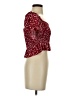 Shein 100% Polyester Burgundy Short Sleeve Blouse Size XS - photo 4