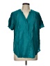 Torrid Teal Short Sleeve Blouse Size Lg Plus (0) - photo 1