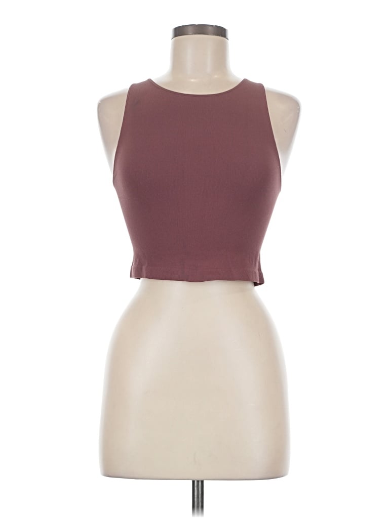 Pre-owned By Together Tank Top Burgundy Halter Neckline Tops
