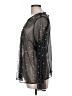 Torrid 100% Nylon Metallic Silver Long Sleeve Blouse Size Lg Plus (0) - photo 5