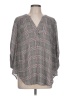Torrid 100% Polyester Gray 3/4 Sleeve Blouse Size Lg Plus (0) - photo 1