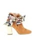 Valentina Rangoni Floral Tan Ankle Boots Size 8 1/2 - photo 1
