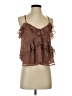 Unbranded 100% Polyester Brown Sleeveless Blouse Size S - photo 1