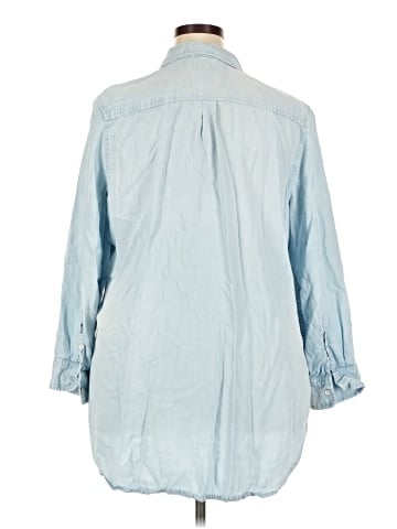 Ava & Viv 3/4 Sleeve Button-Down Shirt (view 2)