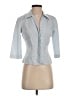 Rampage Blue 3/4 Sleeve Button-Down Shirt Size S - photo 1