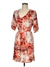 Veronica M. Print Orange Casual Dress Size M - photo 1