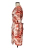 Veronica M. Print Orange Casual Dress Size M - photo 5