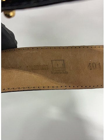 Moschino Vintage Leather Peace Love and Anarchy Belt (view 2)