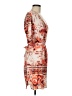 Veronica M. Print Orange Casual Dress Size M - photo 4