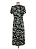 Talbots Outlet Floral Black Casual Dress Size Lg Petite - photo 2