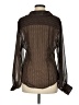 Allison Morgan 100% Polyester Chevron-herringbone Brown Long Sleeve Blouse Size M - photo 2