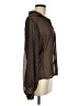 Allison Morgan 100% Polyester Chevron-herringbone Brown Long Sleeve Blouse Size M - photo 4