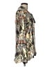 Tory Burch Metallic Silver Long Sleeve Silk Top Size 10 - photo 4