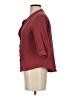 Mod Ref 100% Cotton Burgundy 3/4 Sleeve Button-Down Shirt Size S - photo 5