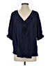 Torrid Blue 3/4 Sleeve Blouse Size (00) - photo 1