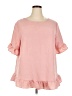 Unbranded 100% Polyester Pink 3/4 Sleeve Blouse Size XXL - photo 1