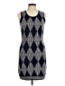 Moon 100% Acrylic Argyle Blue Casual Dress Size M - photo 1