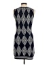 Moon 100% Acrylic Argyle Blue Casual Dress Size M - photo 2