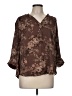 Torrid 100% Polyester Brown 3/4 Sleeve Blouse Size Med Plus (00) - photo 1