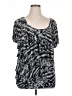 AGB Gray Short Sleeve Top Size 1X - photo 1