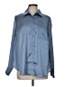 Torrid 100% Polyester Solid Blue Long Sleeve Blouse Size Med Plus (00) - photo 1