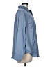 Torrid 100% Polyester Solid Blue Long Sleeve Blouse Size Med Plus (00) - photo 4