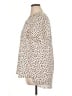 Pleione 100% Polyester Animal Print Ivory Short Sleeve Blouse Size XL - photo 5