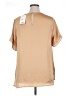 DR2 100% Polyester Tan Short Sleeve Blouse Size 1X - photo 2