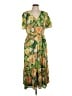 DR2 100% Polyester Tropical Yellow Casual Dress Size L - photo 1