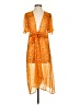 ABound 100% Polyester Orange Kimono Size S - photo 1