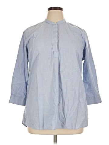 Duluth Trading Co. 3/4 Sleeve Button-Down Shirt (view 1)