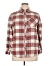 Gap 100% Cotton Plaid Brown Long Sleeve Button-Down Shirt Size L - photo 1