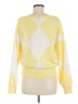 Ann Taylor Argyle Yellow Pullover Sweater Size M - photo 2