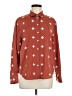 Pendleton 100% Polyester Stars Brown Long Sleeve Blouse Size Med Petite - photo 1