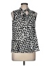 Anne Klein Houndstooth Silver Sleeveless Blouse Size M - photo 1