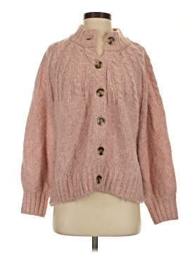 Madewell Harwood Cableknit Mockneck Cardigan Sweater (view 1)