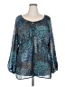 Sunny Leigh 100% Polyester Teal 3/4 Sleeve Blouse Size 2X - photo 1