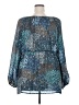 Sunny Leigh 100% Polyester Teal 3/4 Sleeve Blouse Size 2X - photo 2